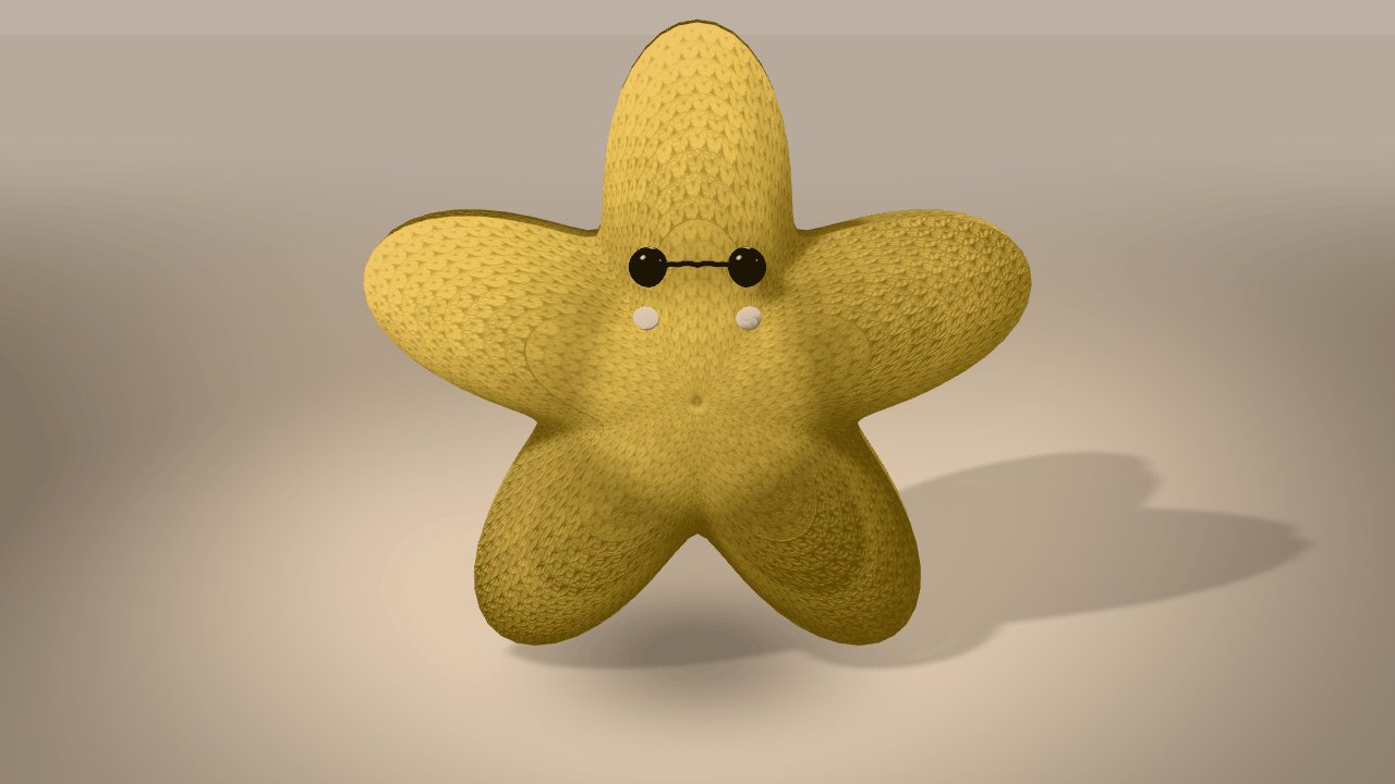Wishing Star Amigurumi in 3D: finished